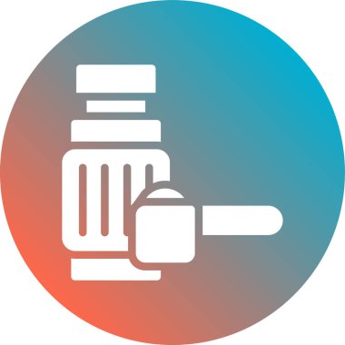 ilaç şişesi yuvarlanmış simge