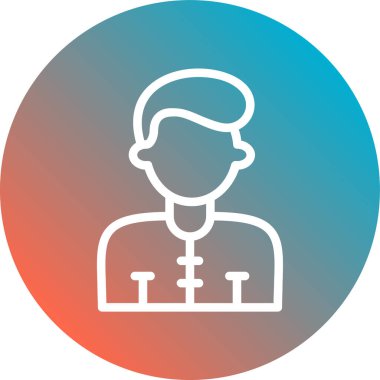 Bir insan simgesinin vektör illüstrasyonu