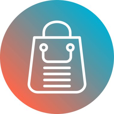 Alışveriş poşeti ikon vektör illüstrasyonu