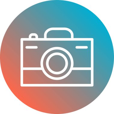 Fotoğraf kamerası vektör simgesi