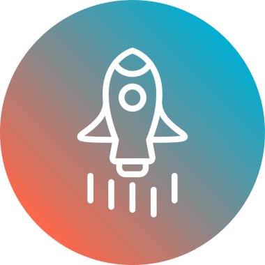 roket ikonu vektör illüstrasyonu