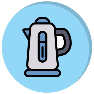 Kahve makinesi. Web simgesi basit illüstrasyon