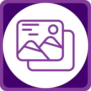 Kişisel ve ticari kullanımda vektör illüstrasyon simgesi