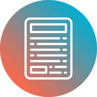 belge simgesi vektör illüstrasyonu