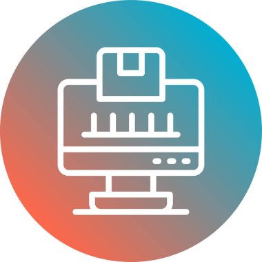 Yazıcı simgesi vektör illüstrasyonu