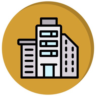 Bina simgesi, vektör illüstrasyonu