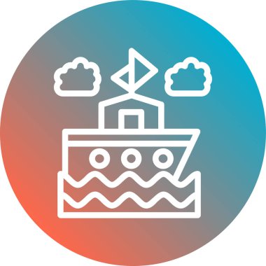 tekne ikonu vektör illüstrasyonu