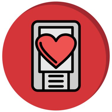 Aşk simgesinin vektör illüstrasyonu