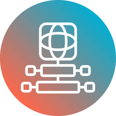 Ağ Protokolü Çizgisi Gradyan Arkaplanı