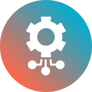 vektör dişli düz simge