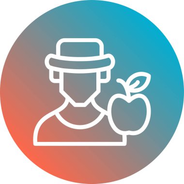 elma ikonu vektör illüstrasyonu