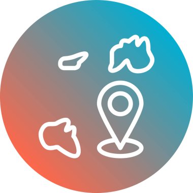 harita simgesi vektör illüstrasyonu