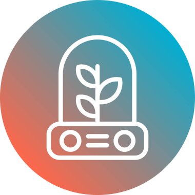 Bir bitki simgesinin vektör illüstrasyonu