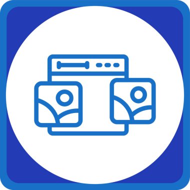 Kişisel ve ticari kullanım için bilgisayar vektör simgesi işaret tasarımı illüstrasyonu..