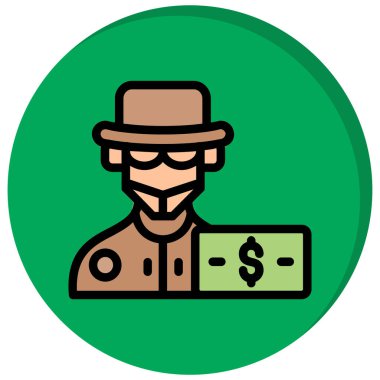 Para vektörü illüstrasyonlu hacker