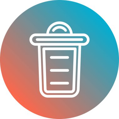 Çöp kutusu simgesi, vektör illüstrasyonu