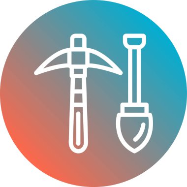 kürek simgesi vektör illüstrasyonu