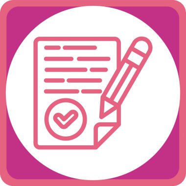 Belge. Web simgesi basit illüstrasyon