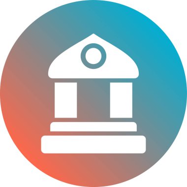 Banka. Web simgesi basit illüstrasyon