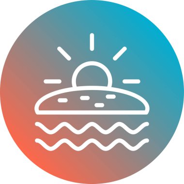 Bir güneş simgesinin vektör illüstrasyonu