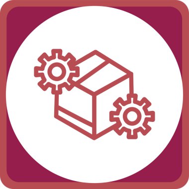 Teçhizat Web simgesi basit illüstrasyon