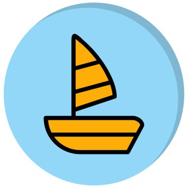 tekne ikonu vektör illüstrasyonu