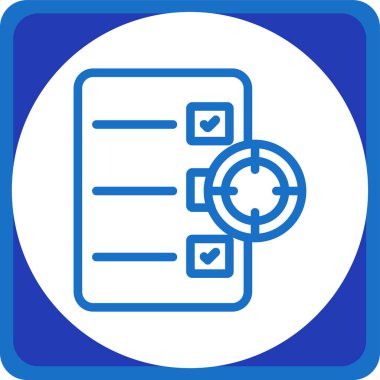 Kontrol listesi simgesi vektör illüstrasyonu