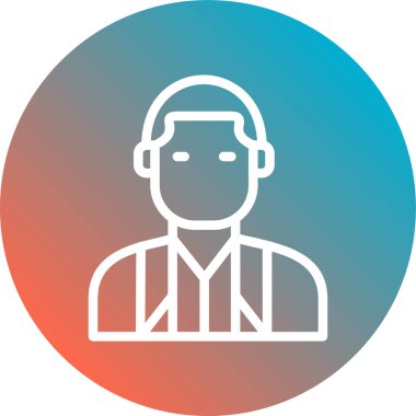 Kulaklık takan adamın vektör illüstrasyon simgesi