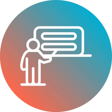 Sohbet simgesinin vektör illüstrasyonu