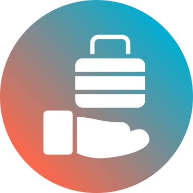 soyut arka grupta izole edilmiş sırt çantası simgesi