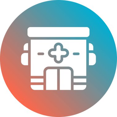 ambulans vektör simgesi modern basit illüstrasyon