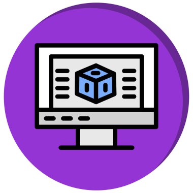 Bilgisayar. Web simgesi basit illüstrasyon