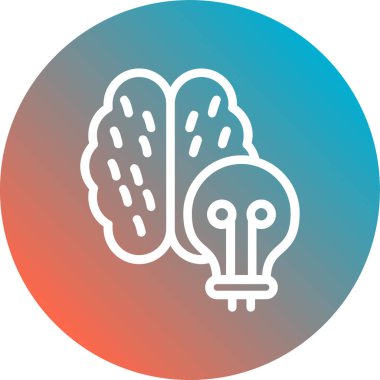 beyin ikonu vektör illüstrasyonu