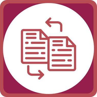 Belge. Web simgesi vektör illüstrasyonu