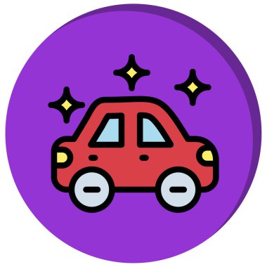 - Araba. Basit illüstrasyon simgesi