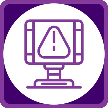 Monitör. Web simgesi basit illüstrasyon