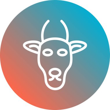 Boğa ikonu vektör illüstrasyonu