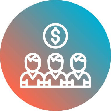 İş ve finans simgesinin vektör illüstrasyonu