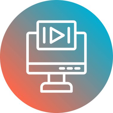 video simgesi, modern basit illüstrasyon