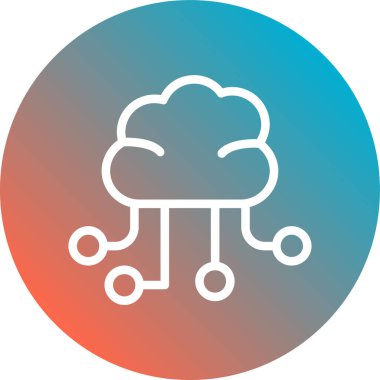 Bulut. Web simgesi basit illüstrasyon