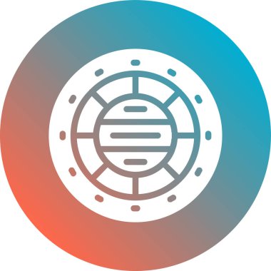 Topun bir simgesinin vektör illüstrasyonu