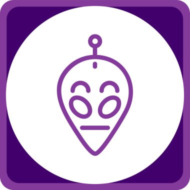 Benzersiz uzaylı vektör simgesi