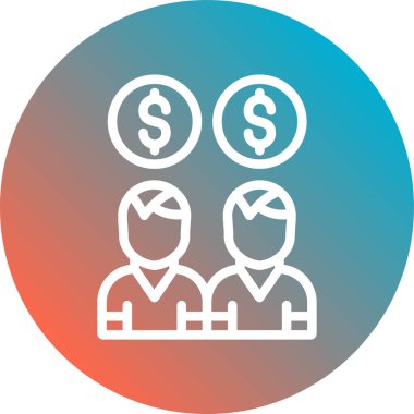 iş insanları simgesi, vektör illüstrasyonu