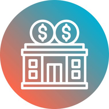 banka simgesi vektör illüstrasyonu