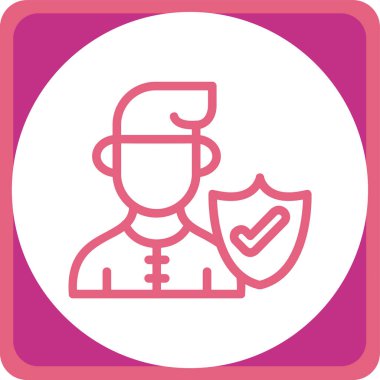 Kalbi olan bir adamın vektör çizimi