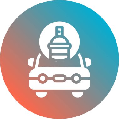 Araba simgesinin vektör illüstrasyonu