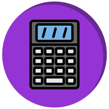 Hesap makinesi. Web simgesi basit illüstrasyon