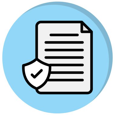 Belge. Web simgesi basit illüstrasyon