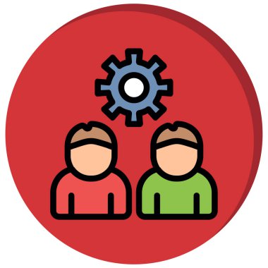 Takım çalışması simgesi vektör illüstrasyonu