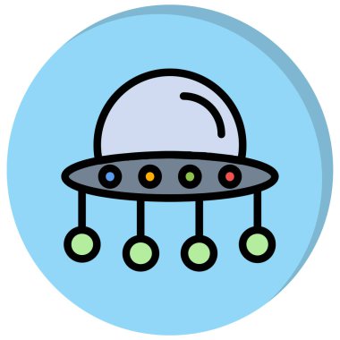 UFO simgesi vektör illüstrasyonu